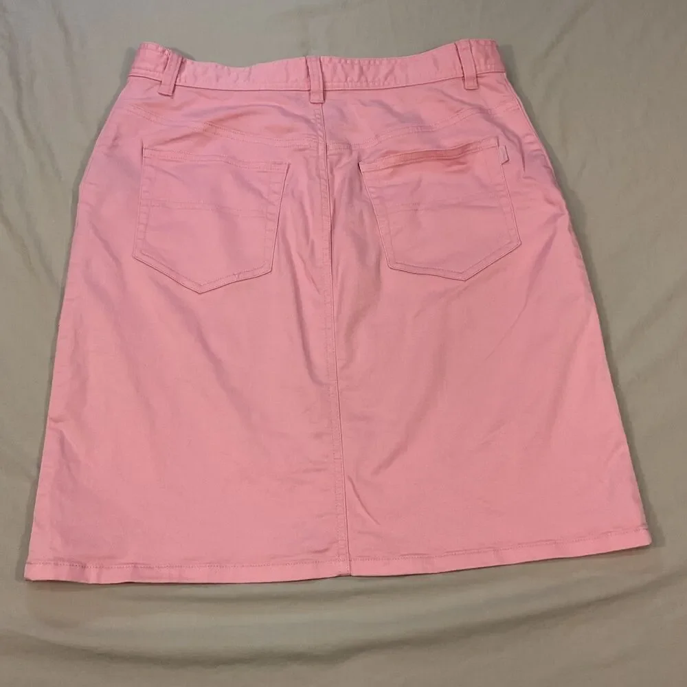 Ralph Lauren Pink Cotton Stretch Skirt Women’s Size 6 Preppy Casual Resort Golf - Picture 8 of 13